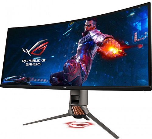 Монитор ASUS 90LM04L0-B01170 34 ASUS ROG SWIFT PG349Q Grey (IPS, LED, Wide, 3440x1440, 5ms, 178°/178°, 300 cd/m, 100,000,000:1, +DP, +2xНDMI, +2xMM, +USB, )
