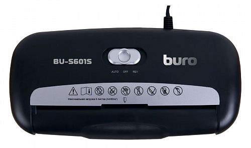 Уничтожитель бумаг BURO Home BU-S601S,  P-1,  6 мм [os601s]