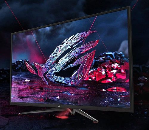 Монитор ASUS XG438Q 43 ROG Strix XG438Q VA LED 4K, 3840x2160, 4ms, 450cd/m2, 4000:1, 178°/178°, 3*HDMI, DP, USB-Hub, HDR10, FreeSync 2 HDR, 120Hz, колонки (90LM04U0-B01170)
