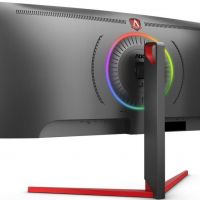 Монитор AOC AG353UCG 35 AGON AG353UCG Black-Red (VA, изогнутый, 3440x1440, 200Hz, HDR1000, 2 ms, 178°/178°, 1000 cd/m, 80M:1, +HDMI 2.0, +2xDisplayPort 1.4, +4xUSB 3.1, +MM, +регулировка по высот