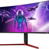Монитор AOC AG353UCG 35 AGON AG353UCG Black-Red (VA, изогнутый, 3440x1440, 200Hz, HDR1000, 2 ms, 178°/178°, 1000 cd/m, 80M:1, +HDMI 2.0, +2xDisplayPort 1.4, +4xUSB 3.1, +MM, +регулировка по высот