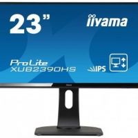 Монитор 23 Iiyama ProLite XUB2390HS-1 (1920*1080, 5 мс, 250 кд/м2, 5000000:1, 178°/178°) AH-IPS, DVI-D (HDCP), HDMI, VGA, SPK, HAS, Pivot (XUB2390HS-B1)