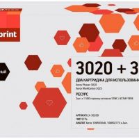 Лазерный картридж EasyPrint LX-3020D для принтеров Xerox Phaser 3020, WorkCentre 3025,  черный, 1500 страниц (2шт. ) с чипом 106R03048