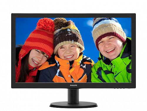Монитор Philips 243V5QHABA/00 23.6 243V5QHABA 1920x1080 MVA W-LED 16:9 8ms VGA DVI-D HDMI 10M:1 178/178 250cd Sapeakers Black