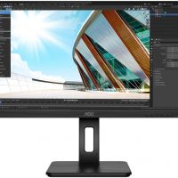 Монитор AOC U27P2 27 U27P2 Black (4K, IPS, 3840x2160, 4 ms, 178°/178°, 350 cd/m, 50M:1, +HDMI 2.0, +DisplayPort 1.2, +4xUSB 3.2, +MM)