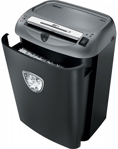 Fellowes FS-46750 Шредер Fellowes®  75Cs.  (12 листов) , 27 литра, 4х38мм (класс 4), SafeSense™, уничтожает: скобы/скрепки/карты/CD