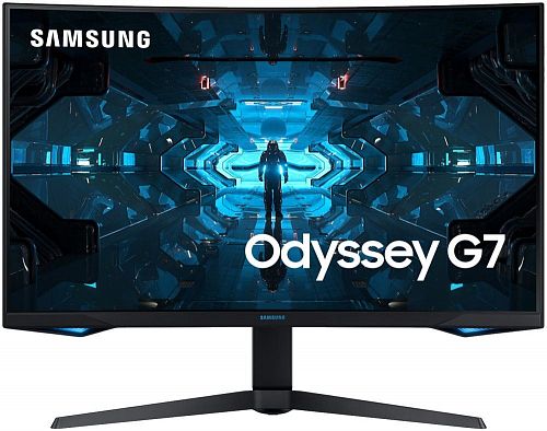 Монитор Samsung LC32G75TQSIXCI 31,5, черный A QLED изогнутый GAMING-монитор Odyssey G7 2560x1440 1ms 2500:1 600cd 178/178 HDMI 2*DP USB-hub 240Hz G-Sync HDR600 HAS Pivot Black