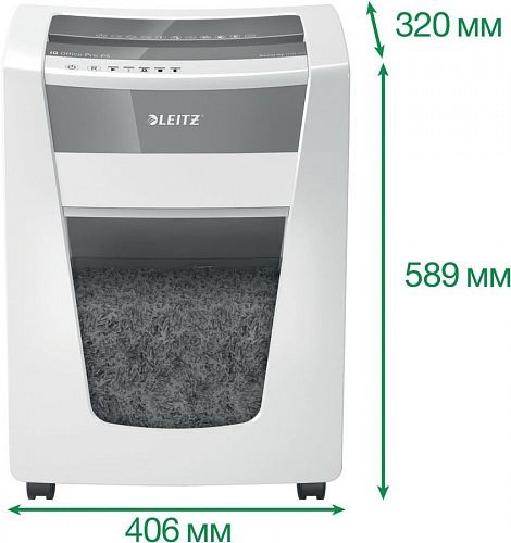 Leitz 80050000 Шредер Leitz IQ Office Pro (секр.P-5)/фрагменты/15лист./30лтр./скрепки/скобы