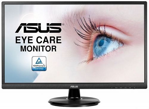 Монитор ASUS VA249HE ASUS 23.8 VA249HE VA LED, 1920x1080, 5ms, 250cd/m2, 178°/178°, 3000:1 (100Mln:1), D-Sub, HDMI, Tilt, Blue Light Filter & Flicker free, VESA, Black