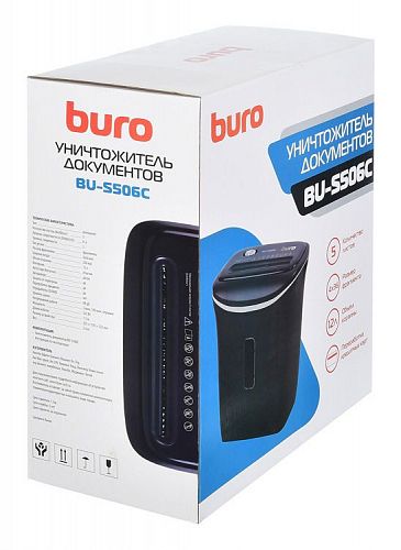 Уничтожитель бумаг BURO Home BU-S506C,  P-4,  4х36 мм [os506c]