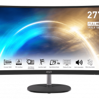 Монитор MSI PRO MP271CA 27 16:9 FHD(1920x1080 ) VA Curve 1500R,1ms(MPRT),3000:1,100M:1,250nit,178/178,HDMI 1.4,DP 1.2,Tilt,VESA,75Hz,Black,1y war-ty