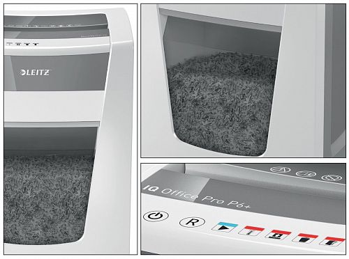 Leitz 80100000 Шредер Leitz IQ Office Pro (секр.P-6)/фрагменты/5лист./30лтр./скрепки/скобы