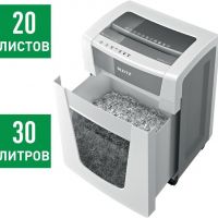 Leitz 80060000 Шредер Leitz IQ Office Pro (секр.P-4)/фрагменты/20лист./30лтр./скрепки/скобы