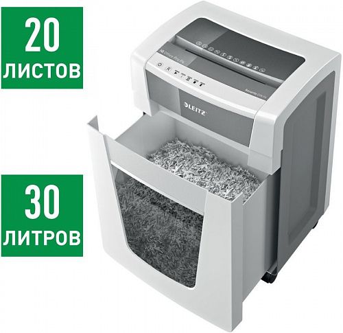 Leitz 80060000 Шредер Leitz IQ Office Pro (секр.P-4)/фрагменты/20лист./30лтр./скрепки/скобы