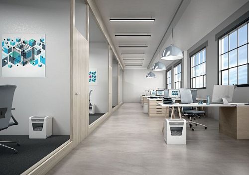 Leitz 80020000 Шредер Leitz IQ Office (секр.P-5)/фрагменты/10лист./23лтр./скрепки/скобы