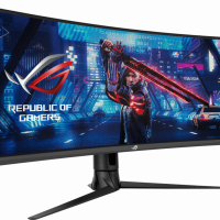 Монитор ASUS  23,8 XG43VQ black (VA изогнутый 3840x1200, ProGaming, 1ms, 450cd/m2, 178°/178°, 3000:1, HDMI*2, DP, USB-Hub, 120Hz, HDR, колонки, FreeSync, Tilt, Swivel, HAS, VESA, Black)