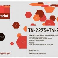 Комплект лазерных картриджей EasyPrint TN-2275/2090 для принтеров Brother HL-2240DR, HL-2250DNR, DCP-7060DR, DCP-7065DNR, DCP- 7070DWR, MFC-7360NR, MFC-7860DWR, черный 2600 страниц