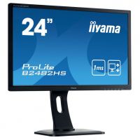 Монитор 24 Iiyama ProLite B2482HS-1 1920x1080, 1ms, 250 кд/м2, 80000000:1, 170°/160°, HDMI, DisplayPort, VGA (D-Sub), SPK, HAS, Pivot (B2482HS-B1)
