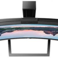 Монитор Philips 439P9H/01 43,4 439P9H черный VA LED 32:10 HDMI M/M Cam глянцевая HAS Pivot 450cd 178гр/178гр 3840x1200 DisplayPort Ultra HD USB 14.37кг