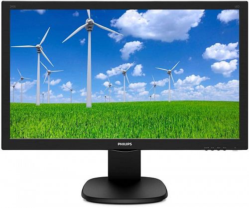 Монитор 23.6 PHILIPS 243S5LHMB/00 Black с поворотом экрана (LED, 1920x1080, 1 ms, 170°/160°, 250 cd/m, 10M:1, +HDMI, +MM)