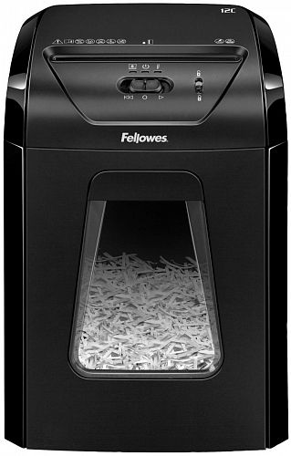 FELLOWES FS-71201 Уничтожитель бумаг FELLOWES PowerShred 12C,  уровень 4,  P-4,  4х40 мм [fs-71201]