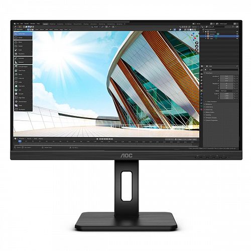 Монитор AOC 27P2Q 27 27P2Q Black с поворотом экрана (IPS, 1920x1080, 75Hz, 4 ms, 178°/178°, 250 cd/m, 50M:1, +DVI, +HDMI, +DisplayPort 1.2, +4xUSB 3.2, +MM)