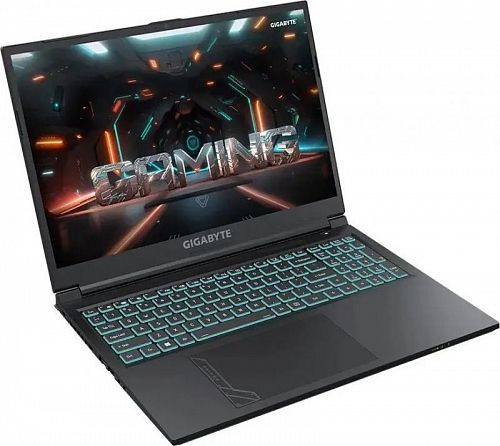 Ноутбук Gigabyte G6 Core i5 13500H 16Gb SSD512Gb NVIDIA GeForce RTX4050 6Gb 16 IPS FHD+ (1920x1200) Free DOS black WiFi BT Cam (MF-52KZ853SD)