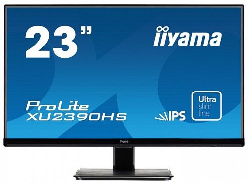 Монитор 23 Iiyama ProLite XU2390HS-1 (1920*1080, 5 мс, 250 кд/м2, 5000000:1, 178°/178°) AH-IPS, DVI-D (HDCP), HDMI, VGA (D-Sub), аудио стерео, SPK (XU2390HS-B1)