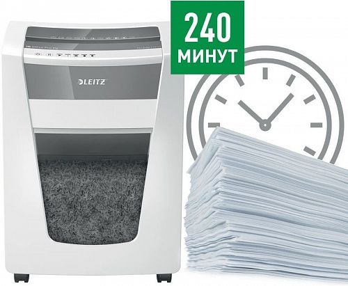 Leitz 80060000 Шредер Leitz IQ Office Pro (секр.P-4)/фрагменты/20лист./30лтр./скрепки/скобы