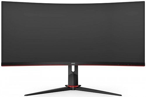 Монитор AOC CU34G2X 34 CU34G2X Black-Red (VA, изогнутый, 3440x1440, 144Hz, 1 ms, 178°/178°, 300 cd/m, 80M:1, +2xHDMI 2.0, +DisplayPort 1.2, +4xUSB 3.0, +регулировка по высоте, AMD FreeSync™)