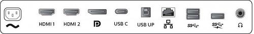 Монитор 49 PHILIPS 499P9H/00 Black (VA, изогнутый, 5120x1440, 5 ms, 178°/178°, 450 cd/m, 80M:1, +2xHDMI 2.0, +DisplayPort 1.4, +4xUSB 3.1, +USB-Type C 3.1, +RJ45, +WEB-Cam 2.0 mpx,