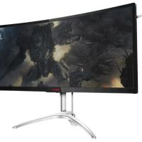 Монитор AOC AG352UCG 35 AOC AGON AG352UCG Silver-Black с поворотом экрана (MVA, изогнутый, 3440x1440, 100Hz, 4 ms, 178°/178°, 300 cd/m, 2000:1, +HDMI, +DisplayPort, +2xUSB, +MM, NVIDIA G-SYNC)
