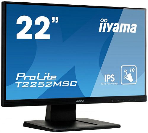 Монитор Iiyama 21.5 ProLite T2252MSC-B1 черный IPS LED 5ms 16:9 HDMI DisplayPort M/M Mat 3000:1 250