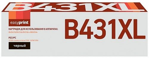 Лазерный картридж EasyPrint 44917602/44917608 для принтеров OKI B431, B431dn+, MB461dn, MB471dn, MB471dnw, MB491dn, черный, 12000 страниц