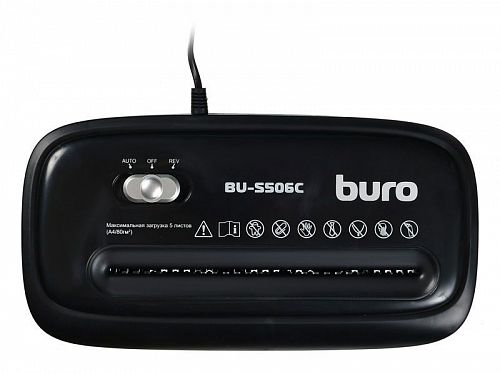 Уничтожитель бумаг BURO Home BU-S506C,  P-4,  4х36 мм [os506c]