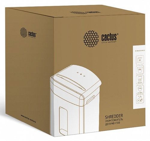 Шредер Cactus CS-SH-16-25-4X12 (секр.P-4)/фрагменты/16лист./25лтр./скрепки/скобы/пл.карты/CD