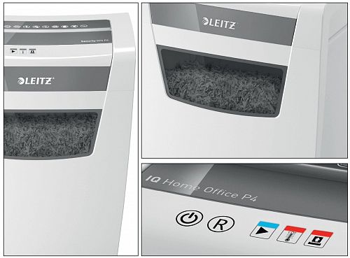 Leitz 80090000 Шредер Leitz IQ Home Office (секр.P-4)/фрагменты/10лист./23лтр./скрепки/скобы