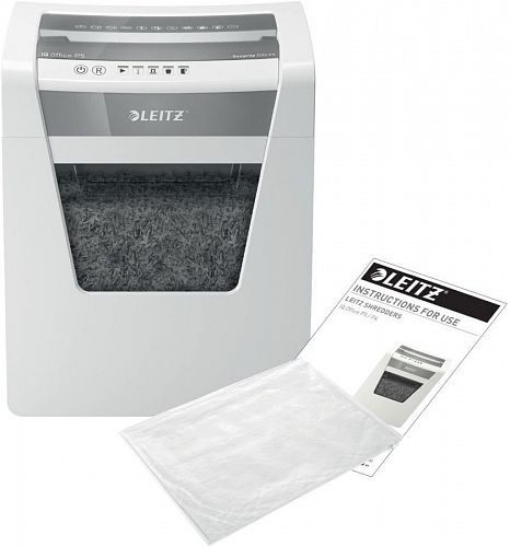 Leitz 80020000 Шредер Leitz IQ Office (секр.P-5)/фрагменты/10лист./23лтр./скрепки/скобы