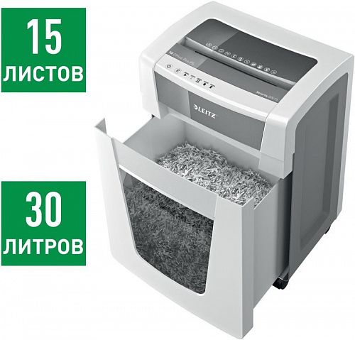 Leitz 80050000 Шредер Leitz IQ Office Pro (секр.P-5)/фрагменты/15лист./30лтр./скрепки/скобы
