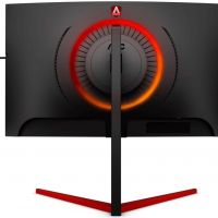 Монитор AOC AG273QCG 27 AOC AGON AG273QCG Black-Red (LED, изогнутый, 2560x1440, 165Hz, 1 ms, 170°/160°, 400 cd/m, 50M:1, +HDMI 1.4, +DisplayPort 1.2, +4xUSB, +MM, +регулировка по высоте)
