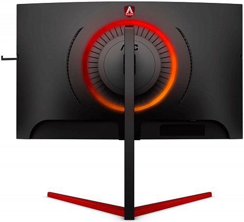Монитор AOC AG273QCG 27 AOC AGON AG273QCG Black-Red (LED, изогнутый, 2560x1440, 165Hz, 1 ms, 170°/160°, 400 cd/m, 50M:1, +HDMI 1.4, +DisplayPort 1.2, +4xUSB, +MM, +регулировка по высоте)