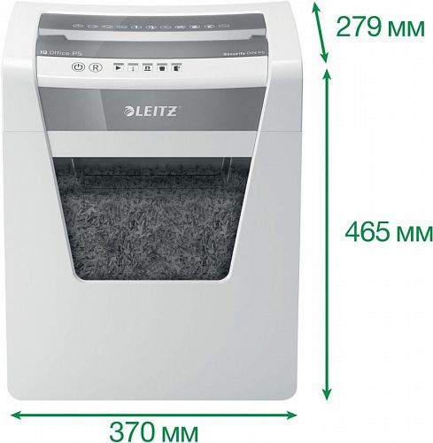 Leitz 80020000 Шредер Leitz IQ Office (секр.P-5)/фрагменты/10лист./23лтр./скрепки/скобы