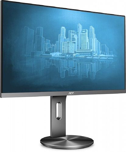 Монитор AOC Q2790PQU 27 AOC Q2790PQU Silver-Black с поворотом экрана (IPS, LED, 2560x1440, 4 ms, 178°/178°, 350 cd/m, 20M:1, +HDMI, +DisplayPort, +USB, +MM)
