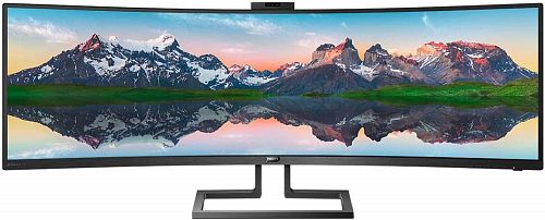 Монитор Philips 499P9H/01 49 499P9H/01 Black (5120x1440 Webcam 80M:1 3000:1 178/178 450cd HAS Swi)