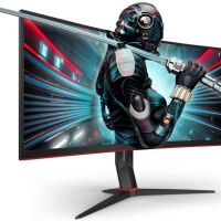 Монитор AOC CU34G2/BK 27 Gaming CU34G2 Curved 1500R 3440x1440@100Hz VA LED 21:9 1ms 2*HDMI DP 4*USB3.0 80M:1 178/178 300cd HAS Tilt Swivel Black-Red