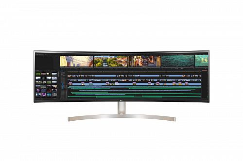 Монитор LG 49WL95C-W 49 49WL95C-W LED изогнутый 5120x1440, 5ms, 350cd/m2, 1200:1 (Mega DCR), 178°/178°, 2*HDMI, USB-hub, DP, колонки 20Wx2, HAS, Pivot, Tilt, VESA, Silver-White