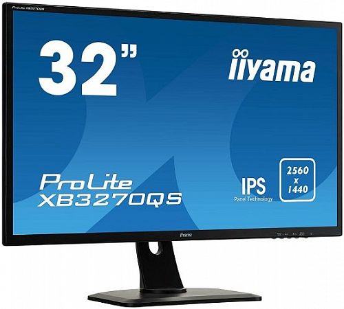 Монитор 31.5 Iiyama ProLite XB3270QS-B1 (2560x1440, 4 мс, 300 кд/м2, 80000000:1, 178°/178°) IPS, DVI-D (HDCP), HDMI, DisplayPort, аудио стерео, SPK, HAS (XB3270QS-B1)