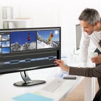 Монитор 34 PHILIPS BDM3470UP/00 Silver-Black с поворотом экрана (AH-IPS, 3440x1440, 5 ms, 178°/178°, 320 cd/m, 40M:1, +DVI, +DisplayPort, +2xUSB 3.0 port, +HDMI, +MM)