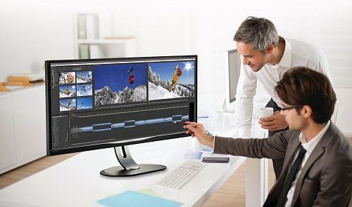 Монитор 34 PHILIPS BDM3470UP/00 Silver-Black с поворотом экрана (AH-IPS, 3440x1440, 5 ms, 178°/178°, 320 cd/m, 40M:1, +DVI, +DisplayPort, +2xUSB 3.0 port, +HDMI, +MM)