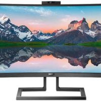Монитор Philips 439P9H/01 43,4 439P9H черный VA LED 32:10 HDMI M/M Cam глянцевая HAS Pivot 450cd 178гр/178гр 3840x1200 DisplayPort Ultra HD USB 14.37кг